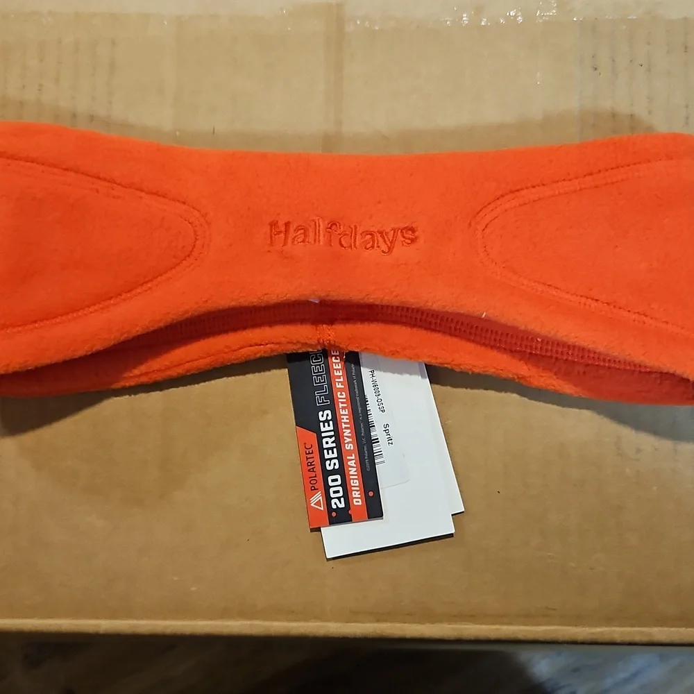 HALFDAYS PENNY FLEECE HEADBAND: SPRITZ (ORANGE): NEW WITH TAGS: OS