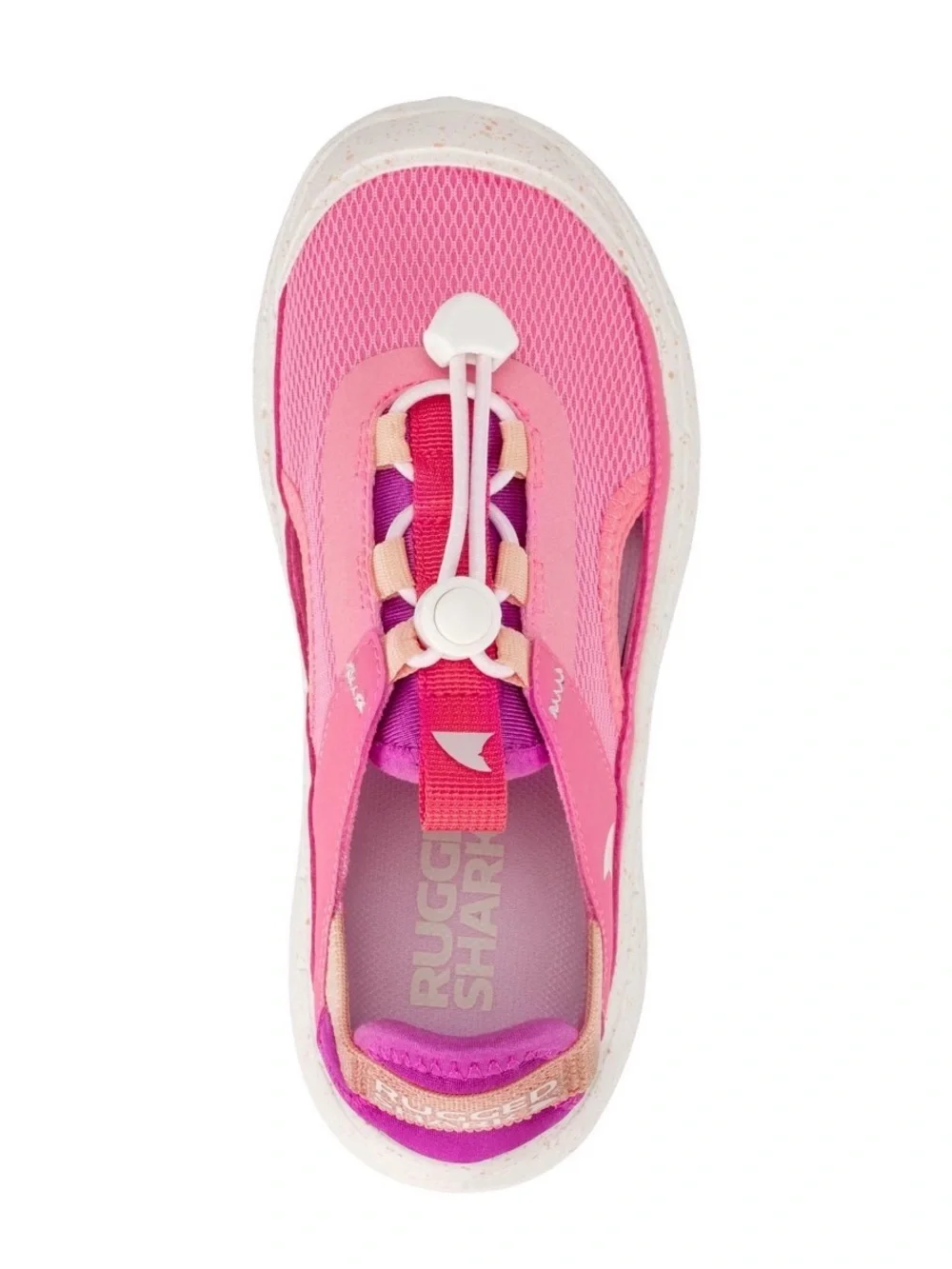 Rugged Shark Kids' Pink Slip-On Sneaker with Easy-Toggle Closure