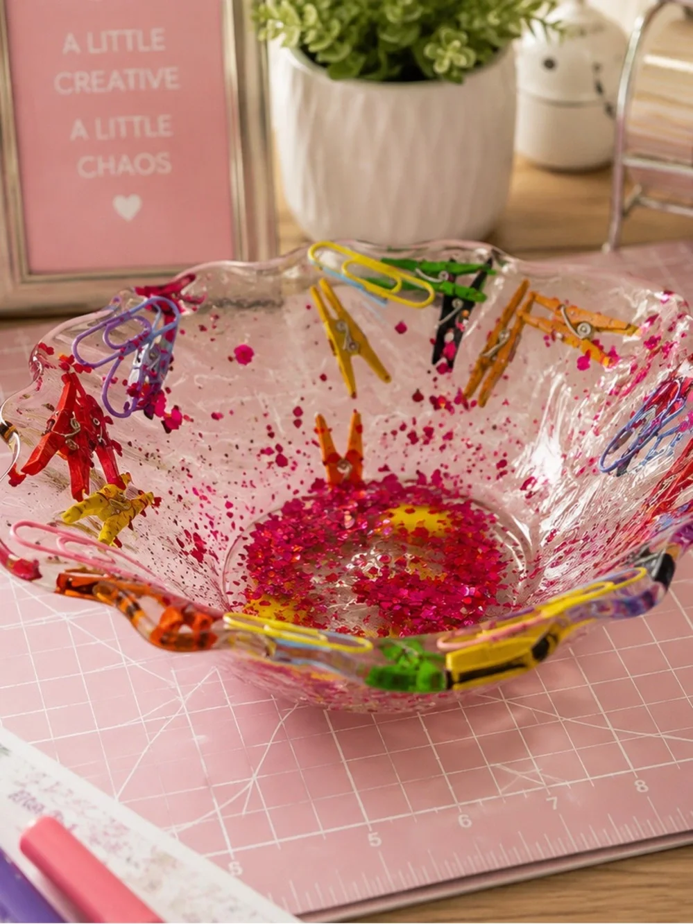 Handmade clear resin