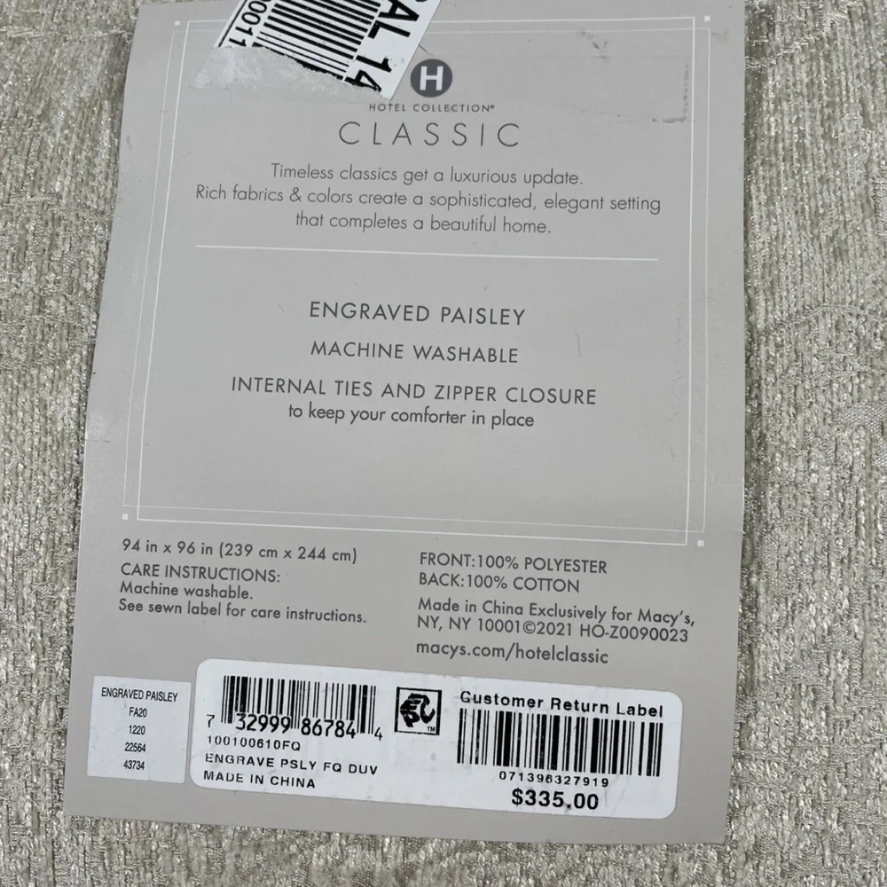 Hotel Collection new $335