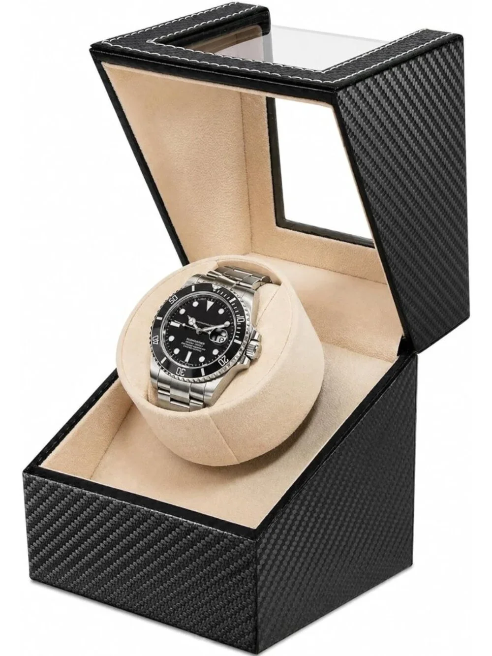 Automatic Watch Winder Box for Single Watches - Elegant Display & Storage