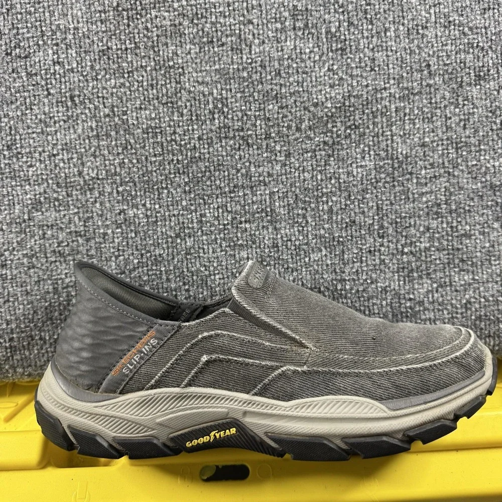 Skechers Slip-Ins Shoes Mens Size 9.5 Gray Slip On Goodyear SN 204809WW