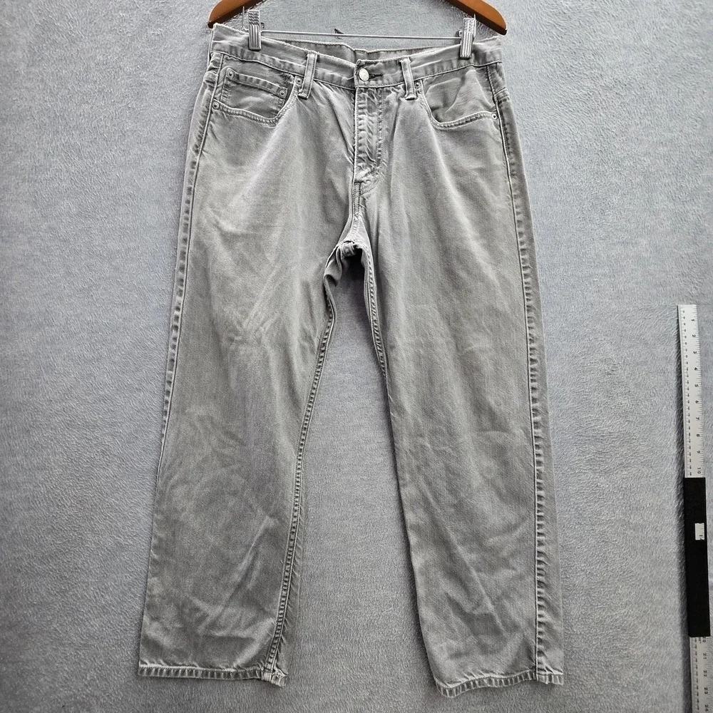 Levi's 569 Men Jeans 33X30 Gray Denim Loose Straight‎ 26