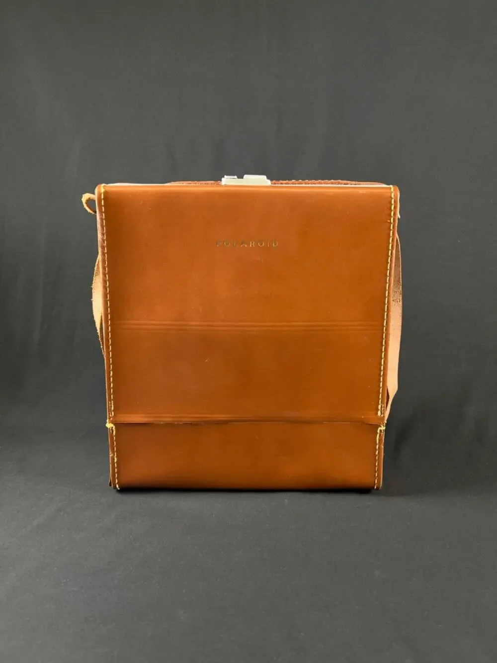 Vintage Leather Carrying Case Bag For Polaroid Land Camera Hipster - Case Only