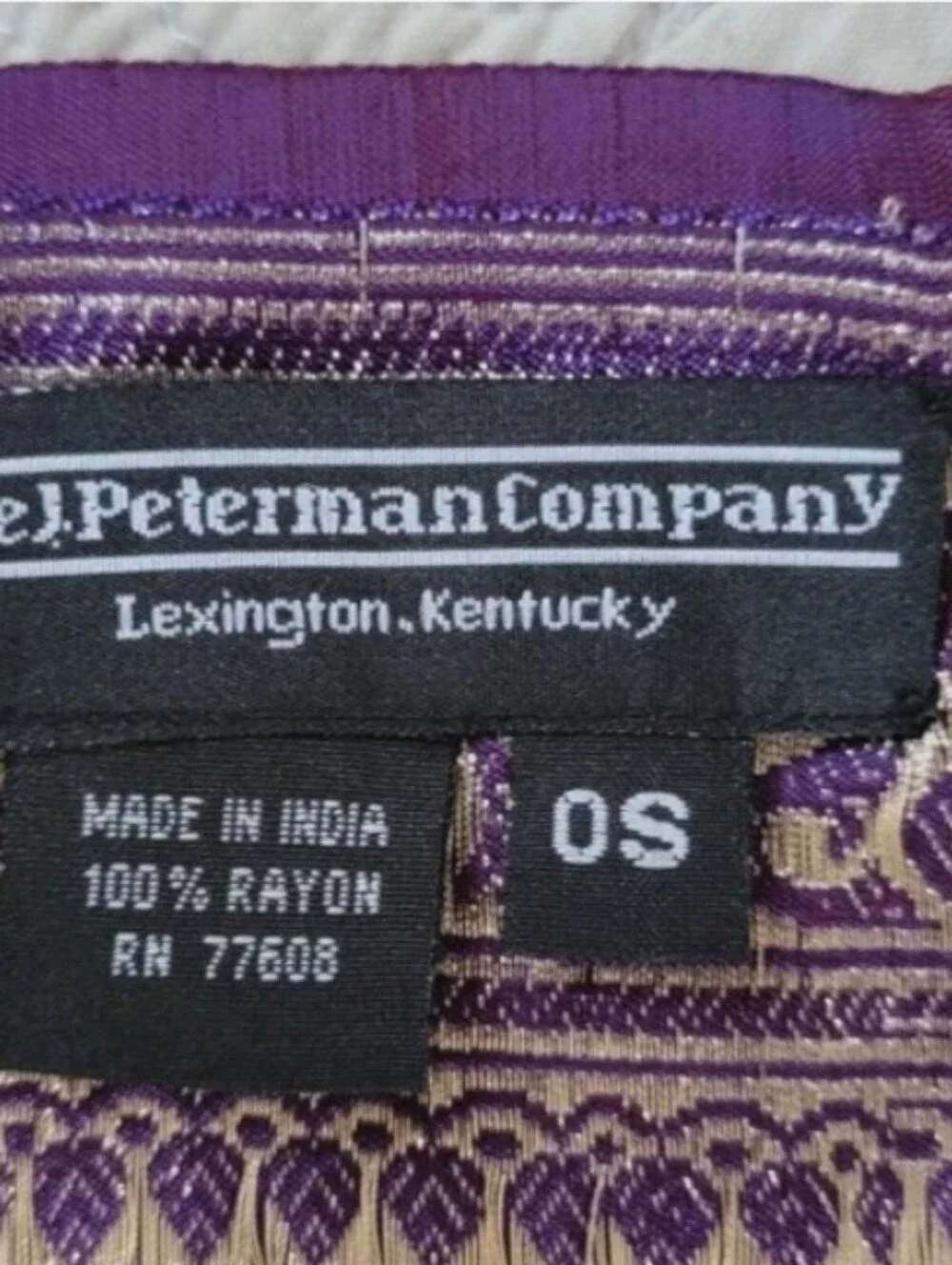 J. Peterman luxurious purple