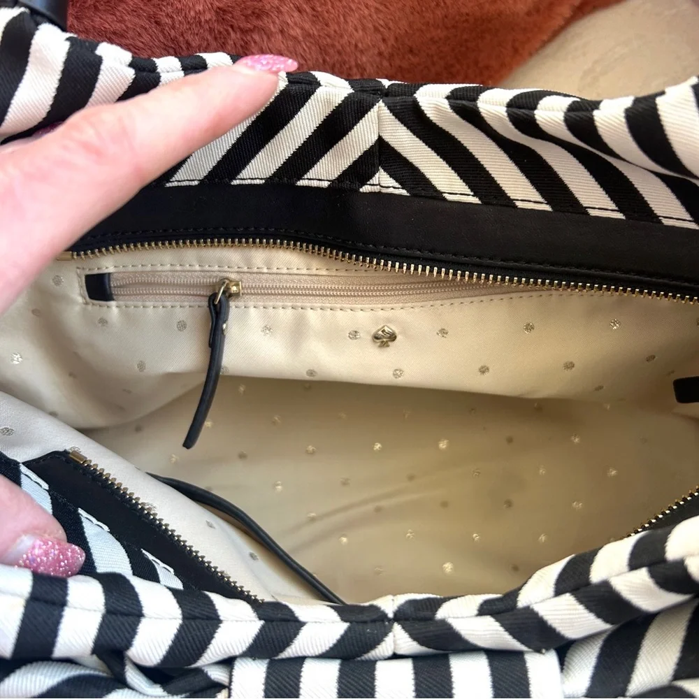 Kate Spade Sutton Black and White Satchel Bag
