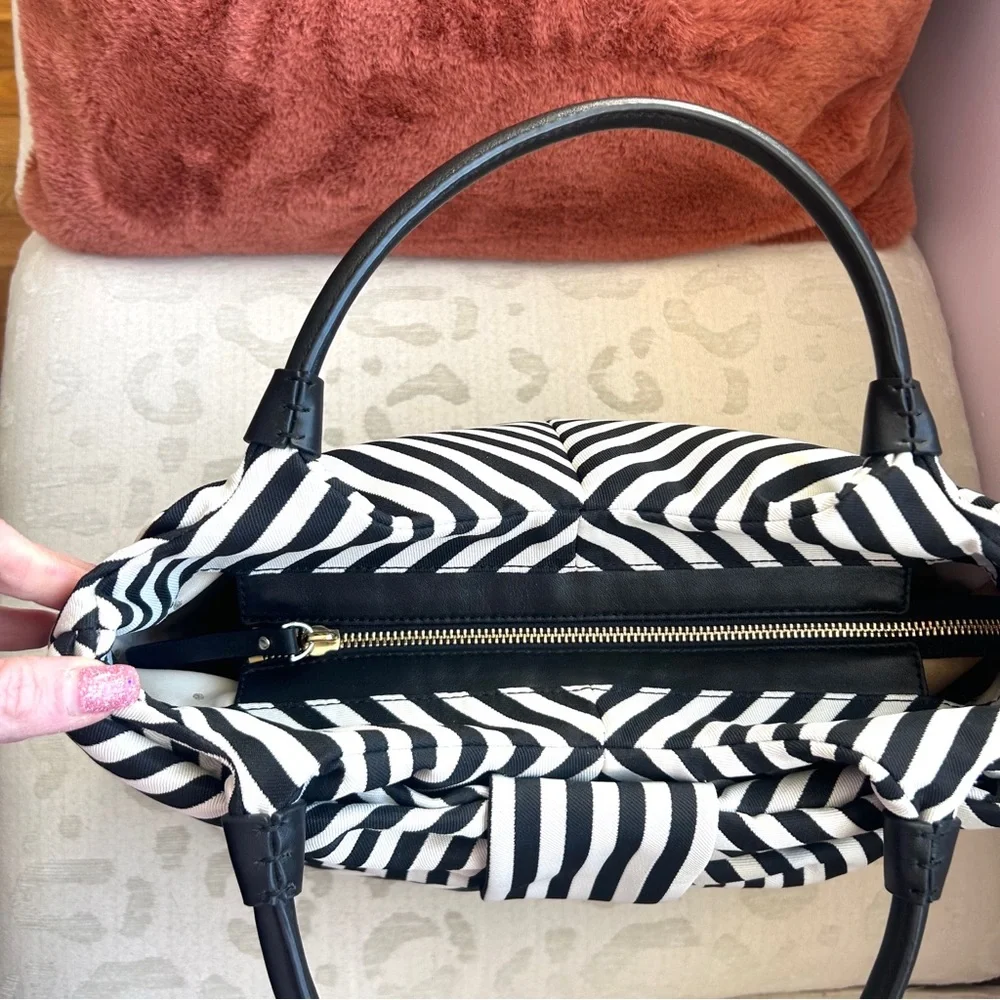 Kate Spade Sutton Black and White Satchel Bag
