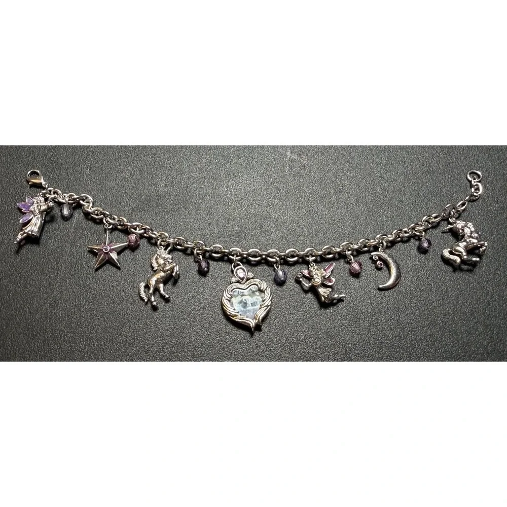Bradford Exchange Twilight Enchantment Unicorn Charm Bracelet