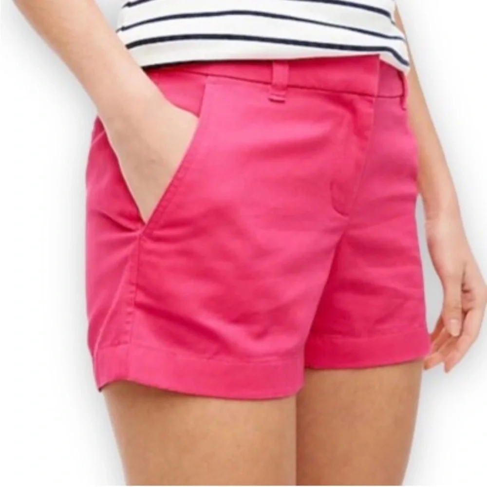 J.Crew Pink Broken-In Chino Shorts Size 10 Cotton Casual Preppy