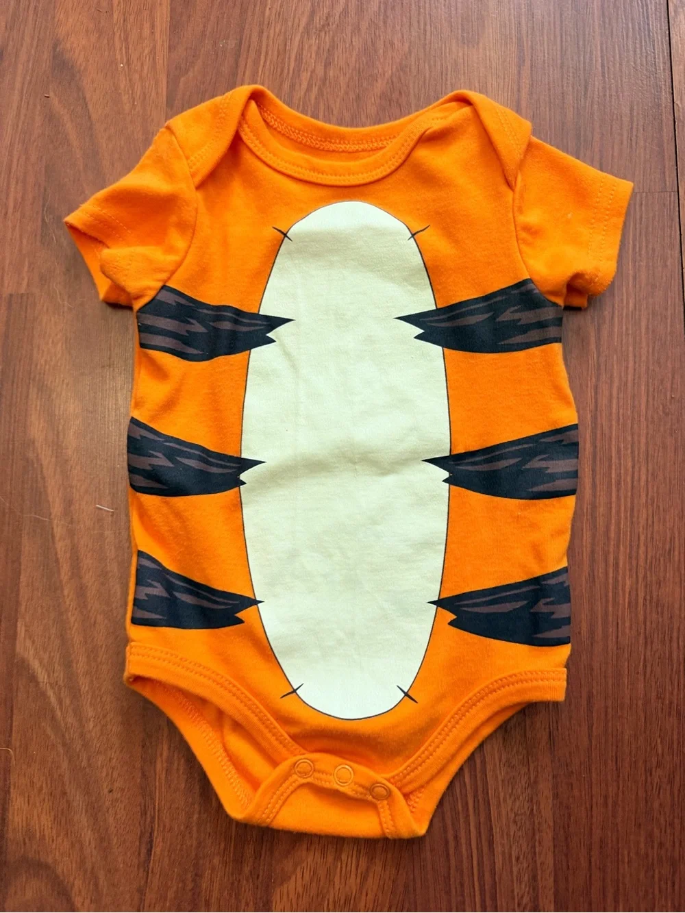 Disney Orange and Cream Tiger-Print Baby Bodysuit