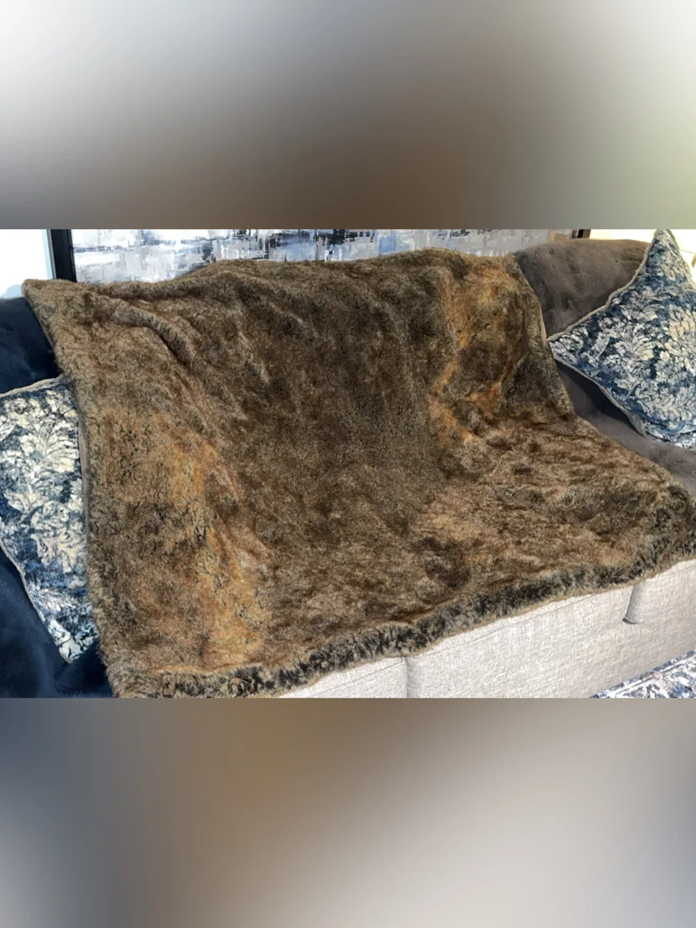 Restoration Hardware luxurious faux