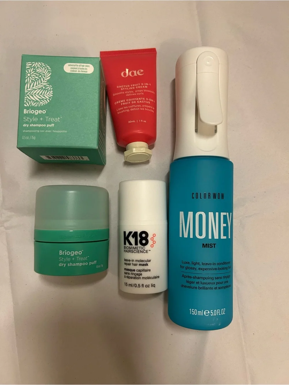 Haircare Bundle brand new, sealed 4 items Colorwow, DAE, Briogeo, k18