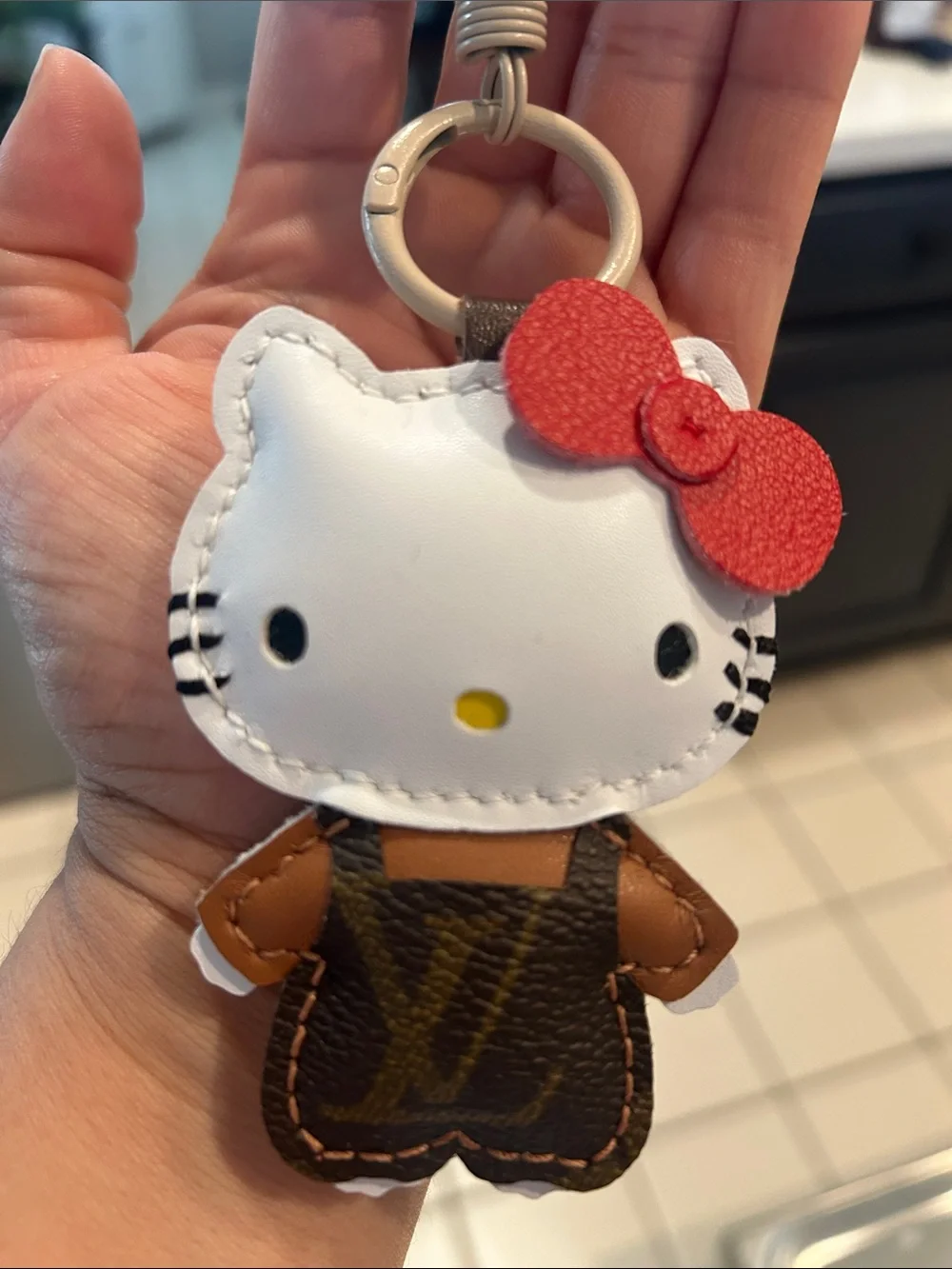 Upcycled brown bow