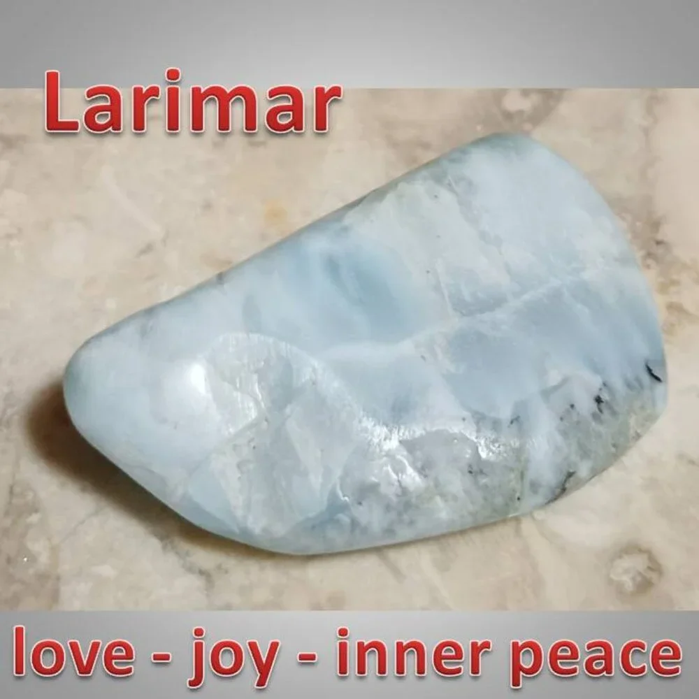 LARIMAR tumbled stone rock crystal    CHAKRA : inner peace : harmony : 02