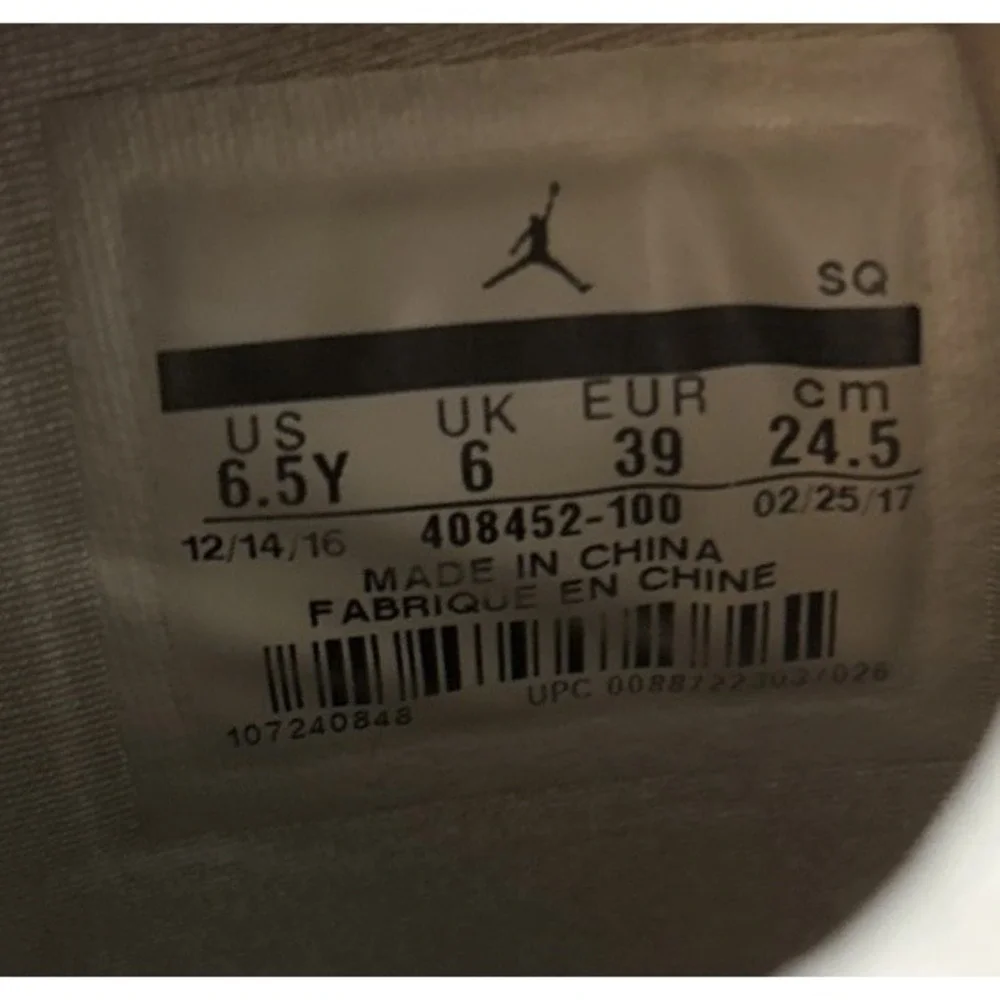 Nike Air Jordan 4 Pure Money Shoes  408452-100 Men's Size US 6.5Y