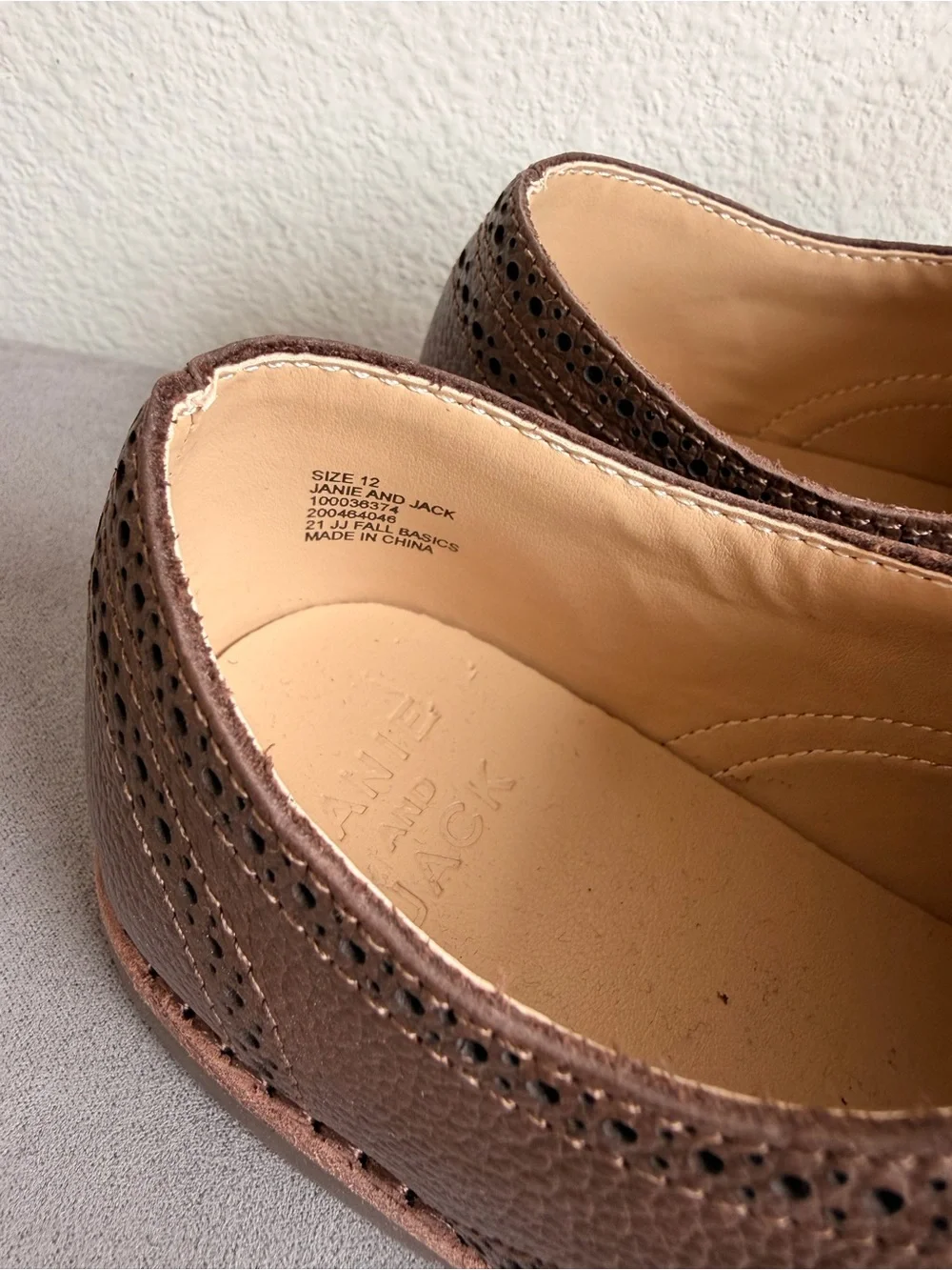 Janie and Jack young leather