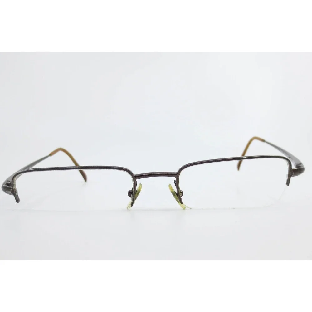 Ray-Ban RB6061 2511 Brown Metal Semi Rimless Eyeglass Frames 52-19-140 Italy