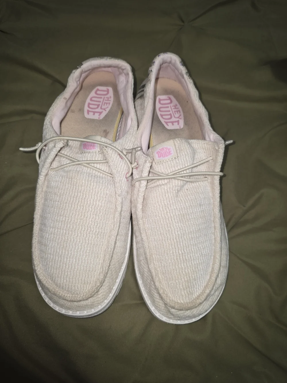 Hey Dude Wally Sox Casual Slip-On Shoes in Beige And Light Pink
