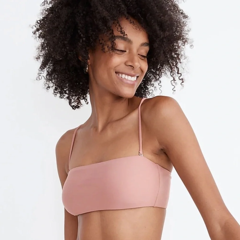 NWT Madewell Second Wave Spaghetti-Strap‎ Bandeau Bikini Top