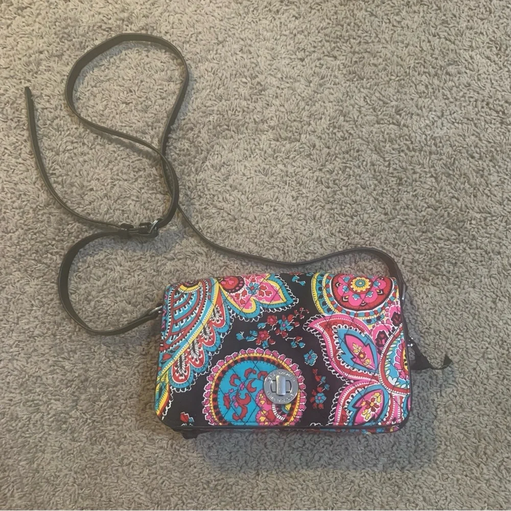 NEW Vera Bradley Parisian Paris Turnlock Crossbody Purse