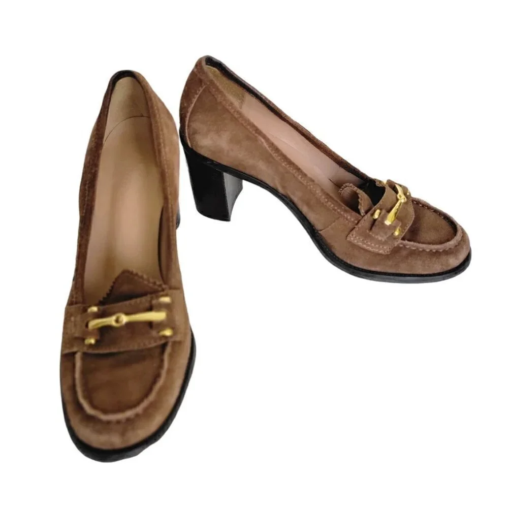 Franco Sarto Suede Loafer Pumps Size 7M