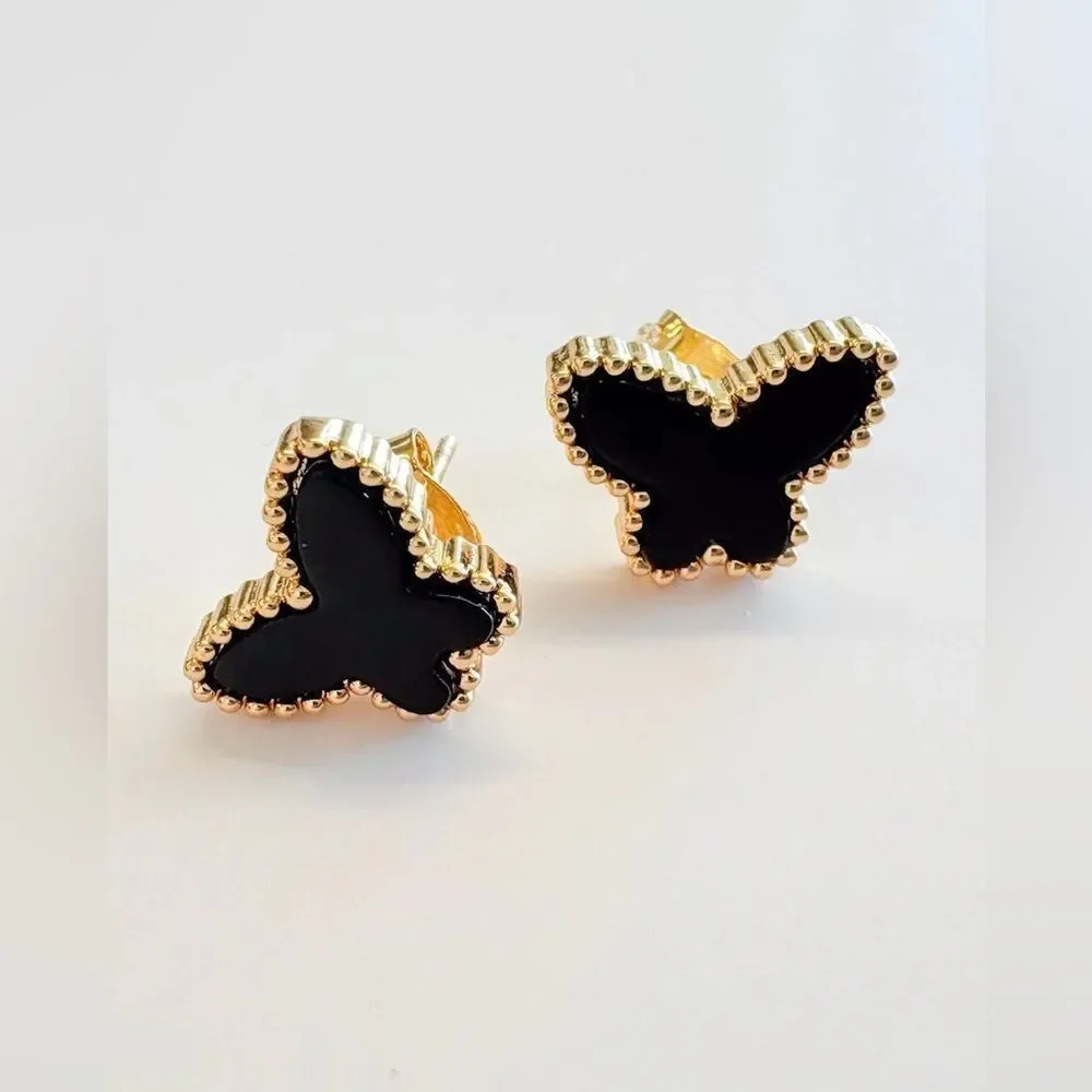 Black Butterfly Earrings N1798