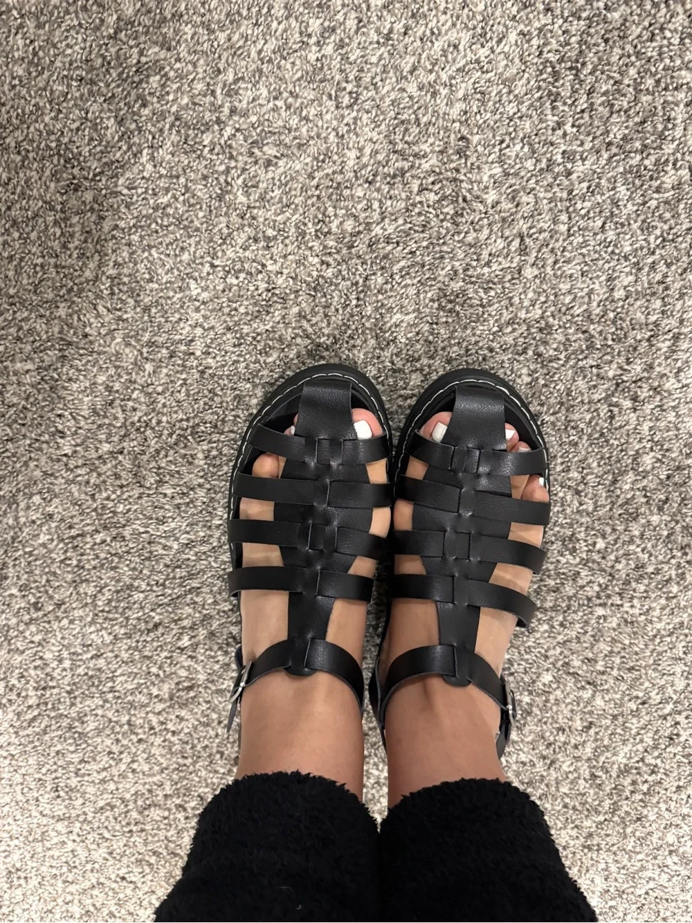 torrid Black Woven Strap Fisherman Sandals