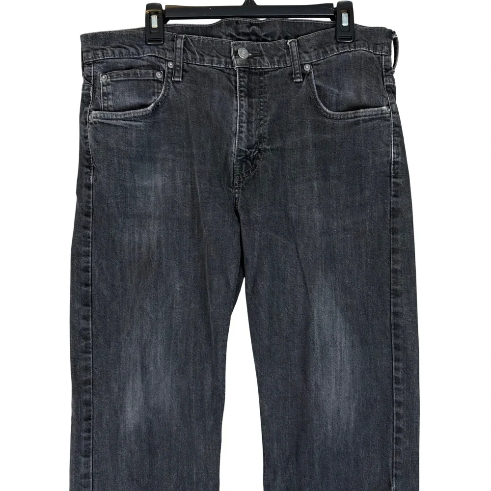 Levis 569 Loose Straight Jeans 34x32 Faded Black Denim 00569-0159