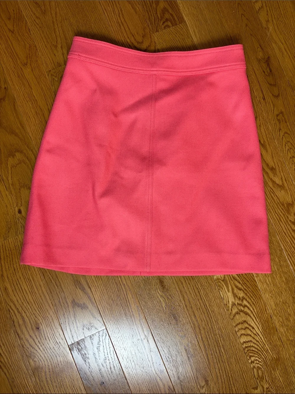 J. Crew Coral Pink Mini Skirt 100% Wool