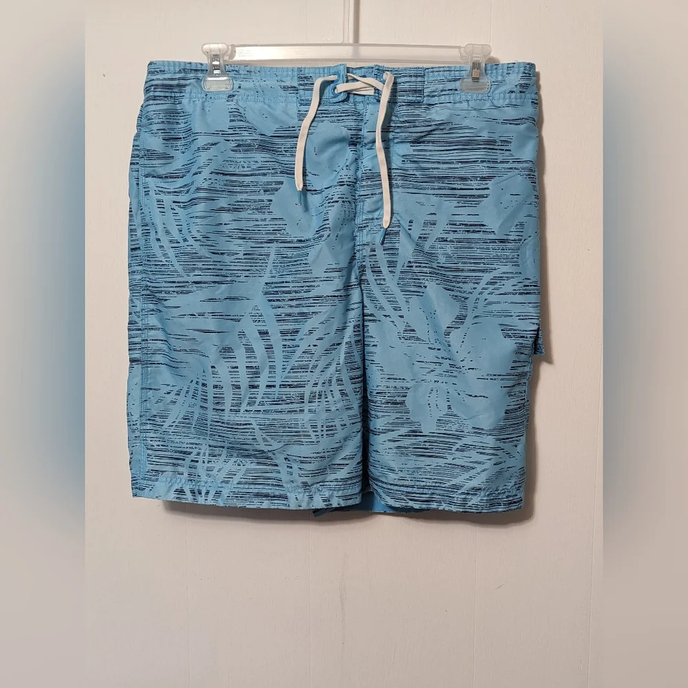 Men's Speedo Board Shorts Blue Size XL Swim Trunks Surf Beach Sports Athletic