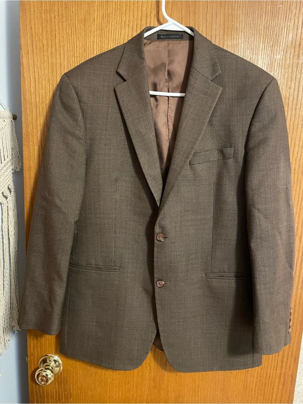 Ralph Lauren‎ Blazer Mens 41R Brown Sport Coat 90's Macy’s Vintage