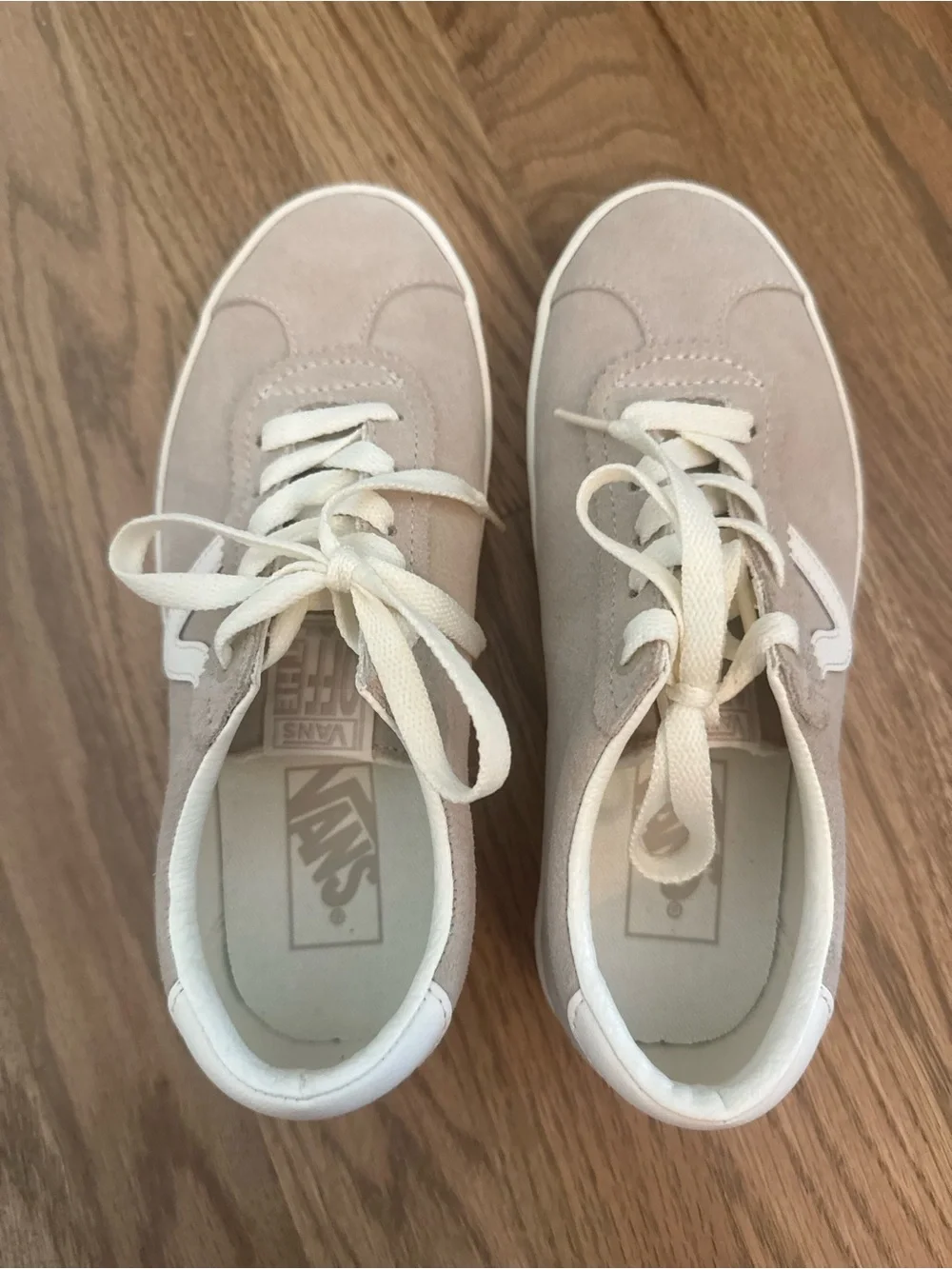 Vans Women’s Beige Suede Low-Top Sneakers
