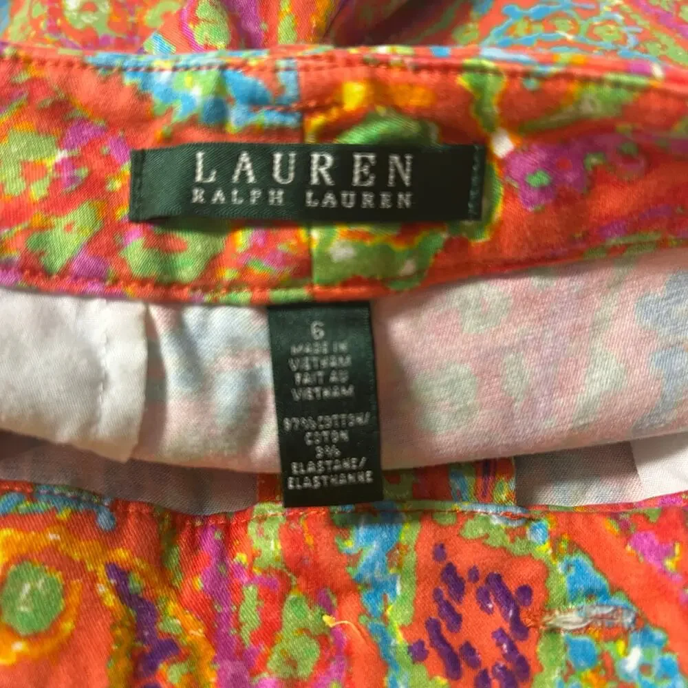 LRL Ralph Lauren colorful shorts size 6 preppy Beachy