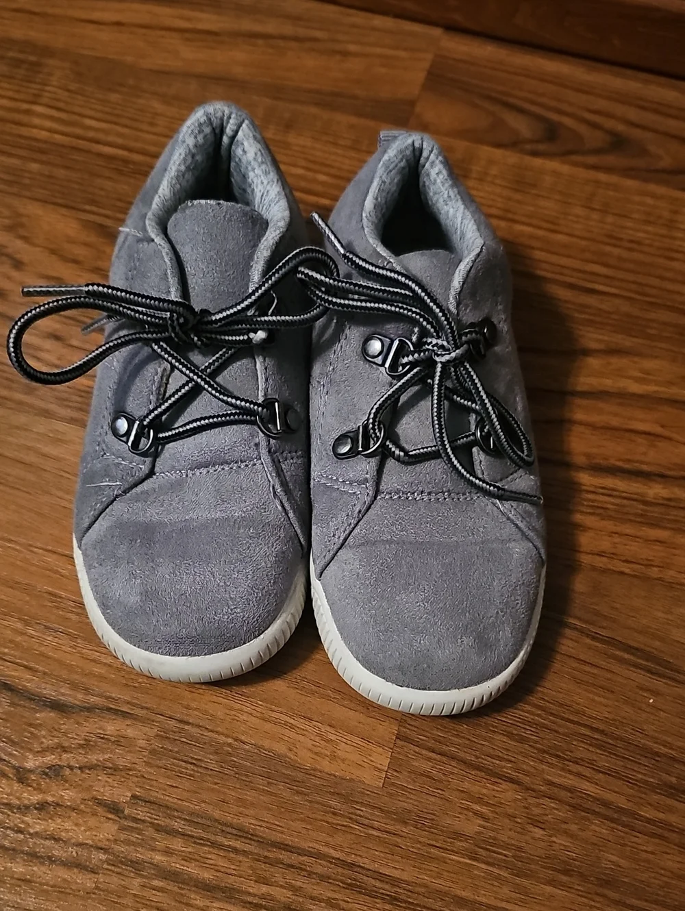 Carter's Gray Suede Look Kids Sneakers with White Sole
