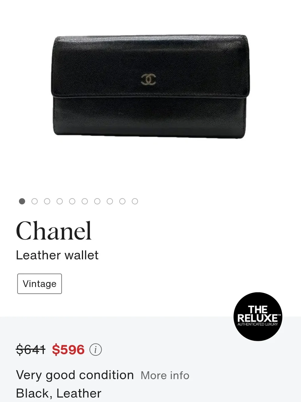 CHANEL leather elegant black