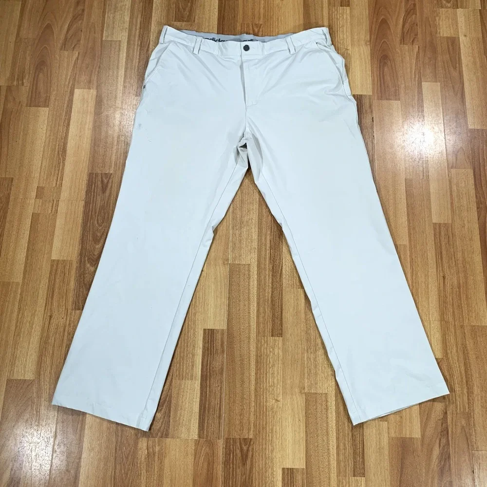 Adidas Golf Pants Mens 40x31* Beige Standard Outdoors Lightweight‎ Straight