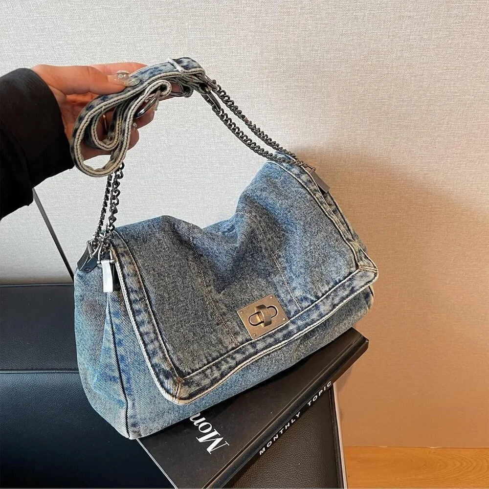 N/A denim tote
