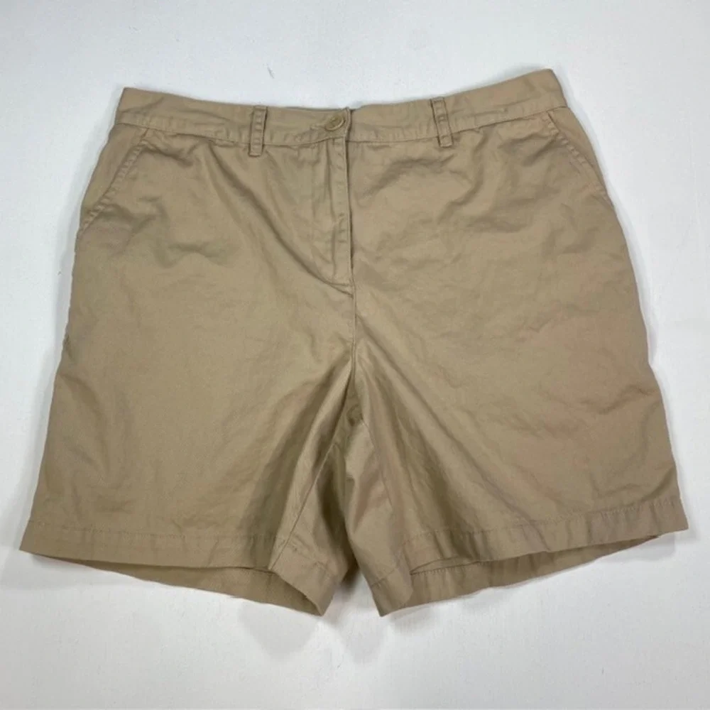 Lauren Ralph Lauren Womens Khaki Chino Shorts Tan Cotton Twill Size‎ 10 Regular