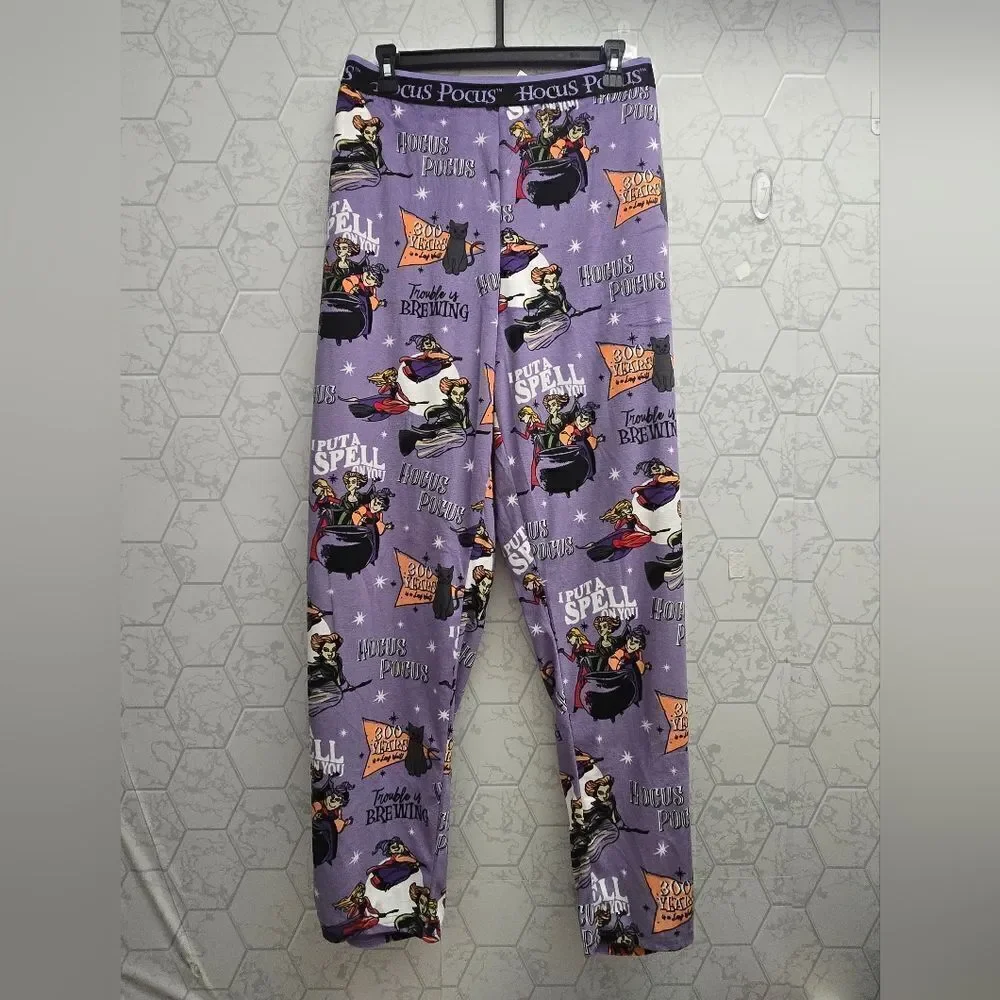 Disney Hocus Pocus Womens Halloween Sleep Pant With Pockets Purple, 2XL, 3XL
