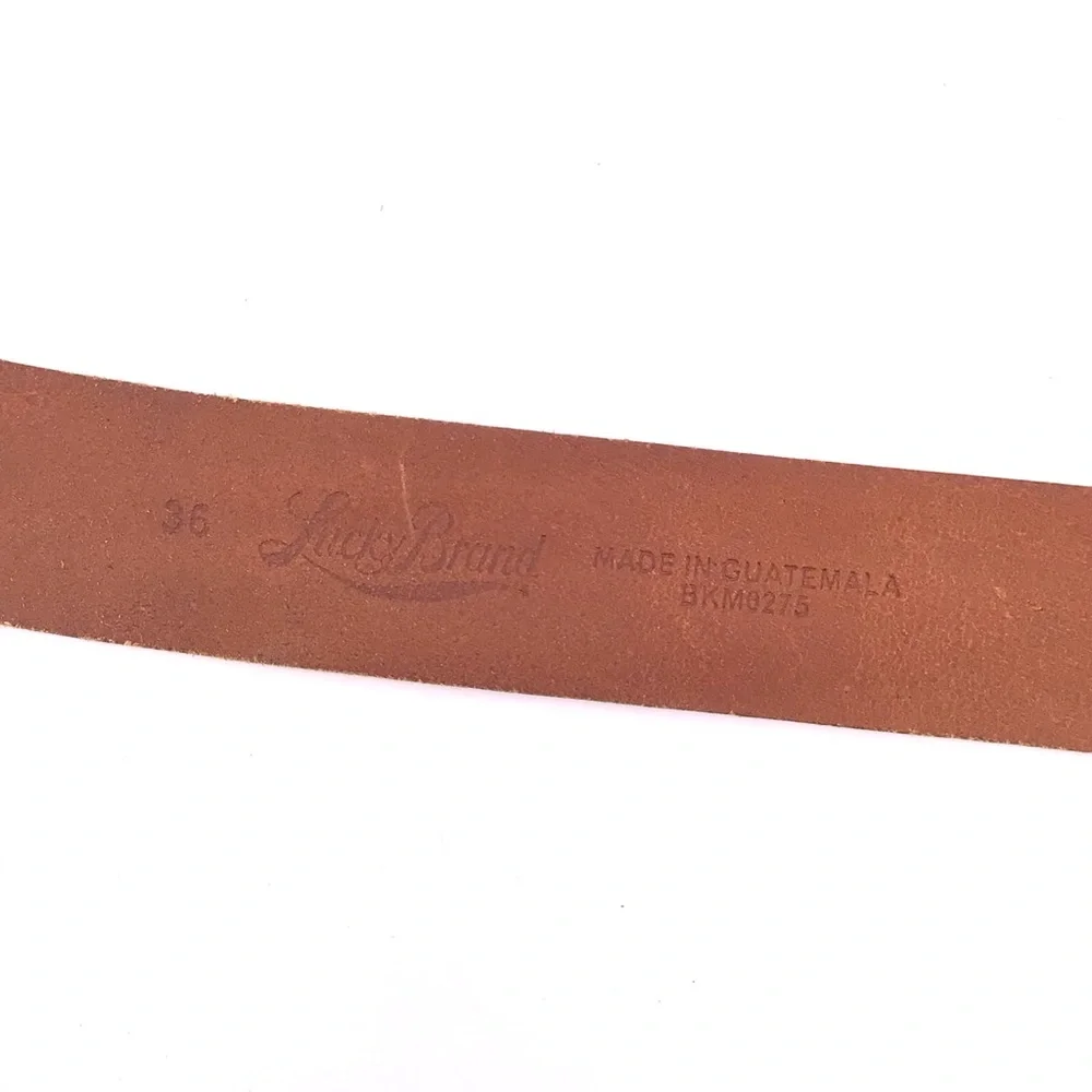 Lucky Brand Men's Brown Leather Belt size 36 43