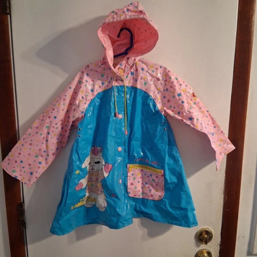 Baby Lamb Chop Shari Lewis Girls Raincoat Rain‎ Jacket 6 HTF Fair