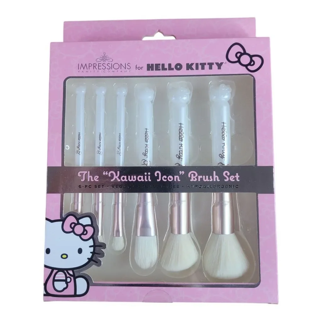HELLO KITTY IMPRESSIONS VANITY MAKE UP BRUSH SET 
