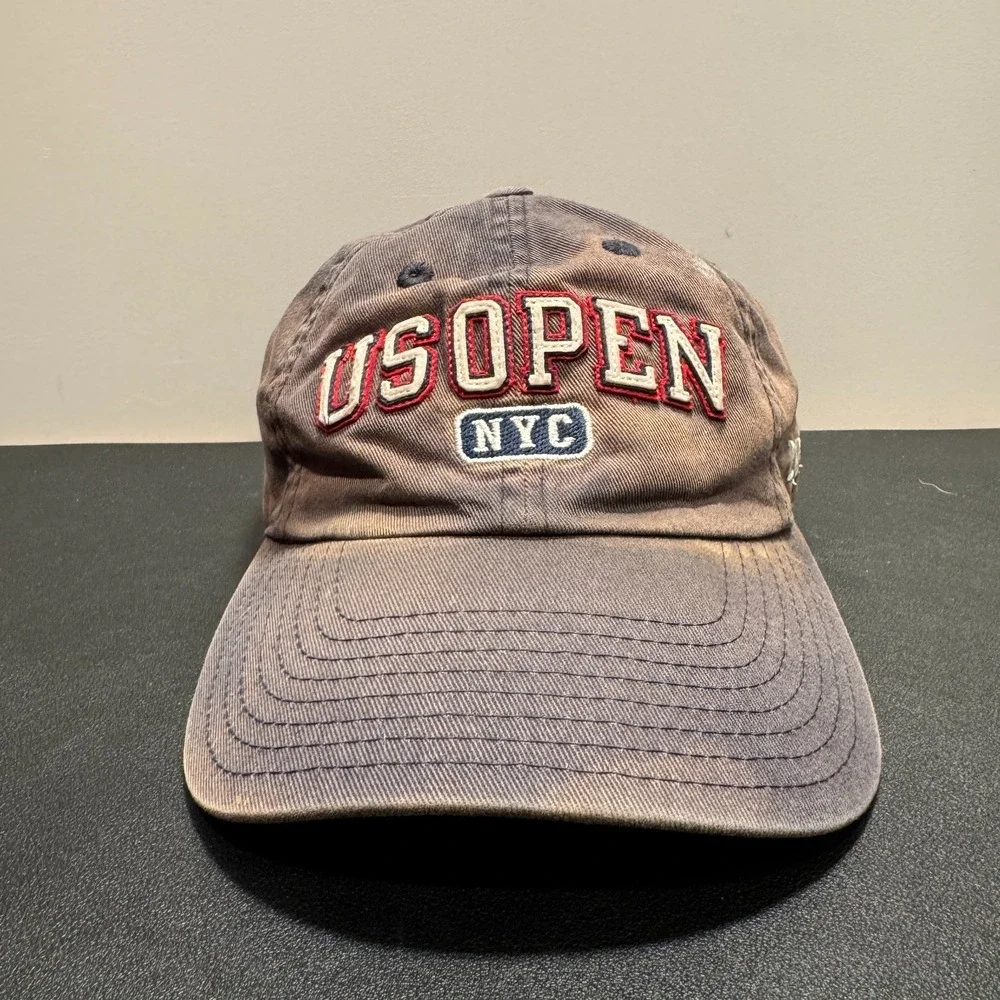 American Needle Hat Men OS Blue Faded Cotton US Open NYC 2014 Vintage Tennis Cap