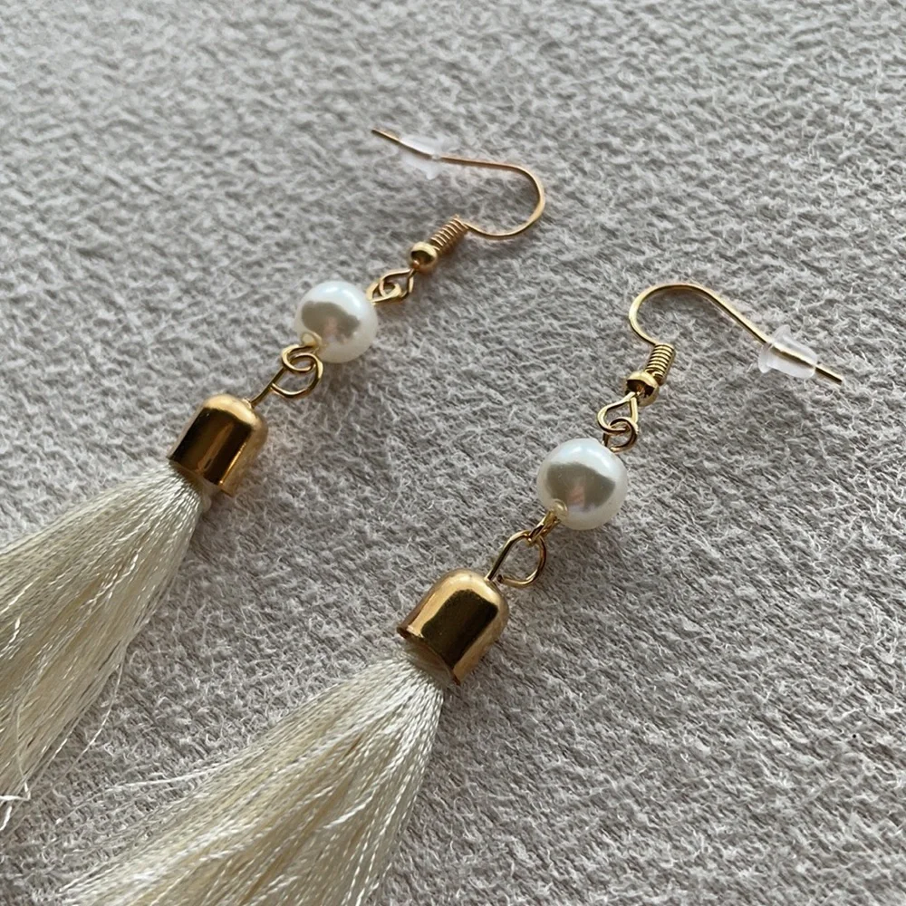 Lulus earrings long white