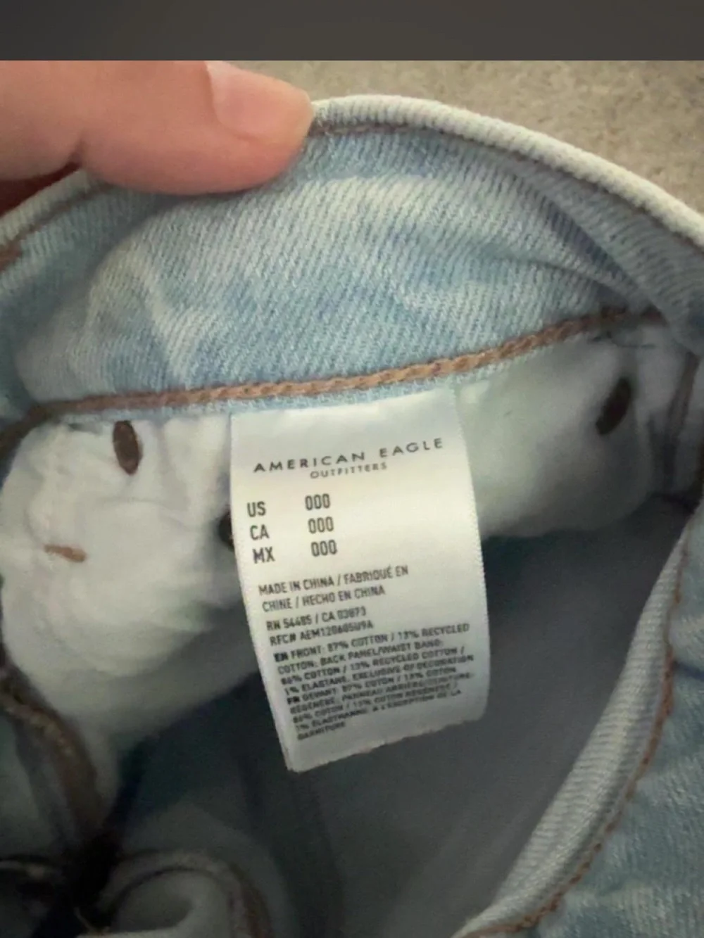 American Eagle Outfitters Pale Blue Denim High-Rise Shorts