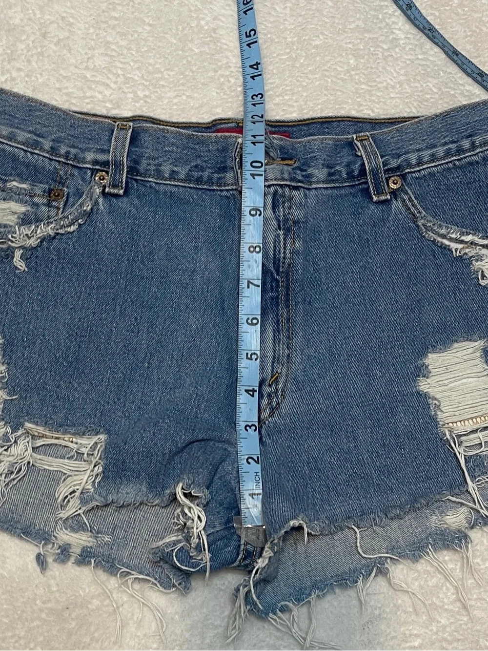 Levi's Classic Distressed‎ Classic Americana Cut Off Denim Jean Shorts 12