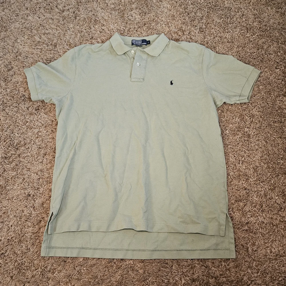Vintage Ralph Lauren POLO Shirt‎ Mens Large L Green Short Sleeve 90s Preppy