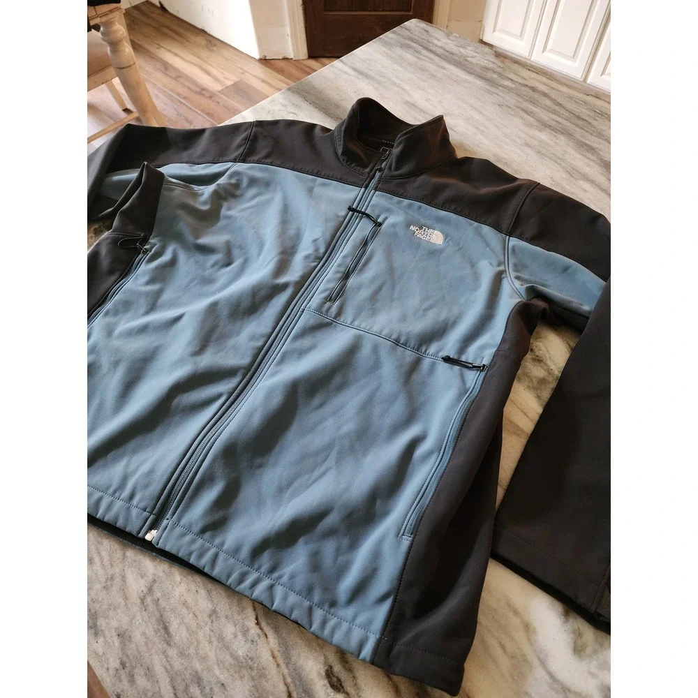 The North Face Apex Bionic Softshell Jacket Mens XXL Blue‎ Grey Full Zip Coat