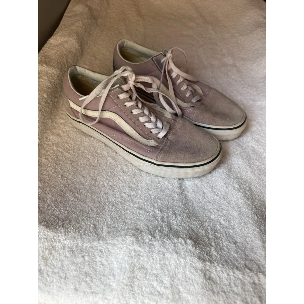 Vans Old Skool Sneakers In Lavender Suede & Canvas Women's‎ Size 7 skater Grunge
