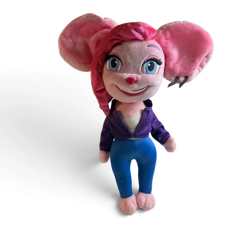 Bingo Blitz Moxie Mouse Plush Pink Stuffed Animal Toy Game Character 11.5 inch